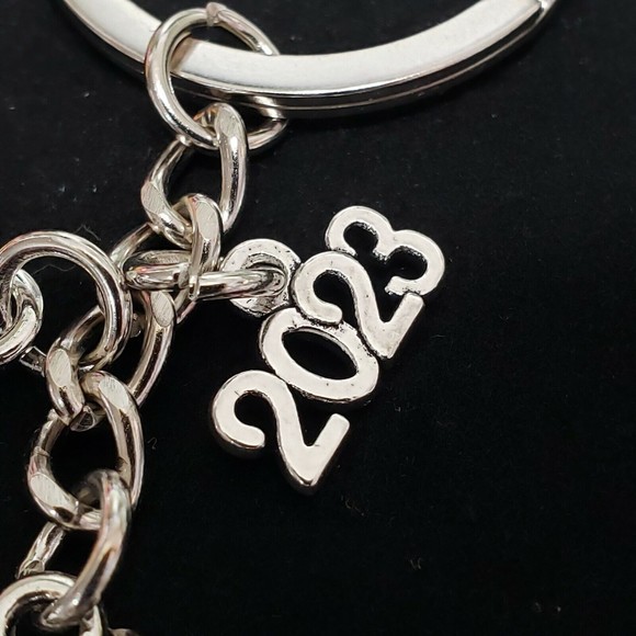 Class of 2023 Graduate Key Chain Cap Tassel Diploma Key Ring College High School - Picture 2 of 6